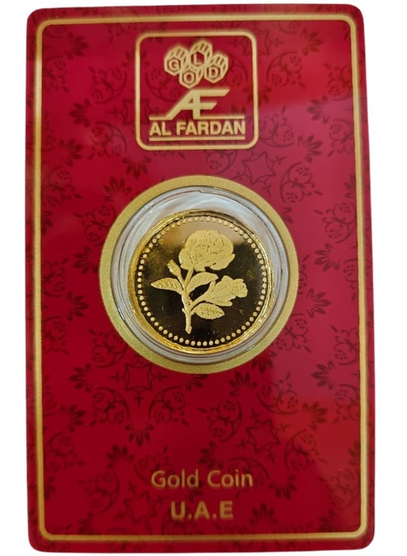 Al Fardan 8 GRAMS 24K (999.9) GOLD FULL GINNI COIN - Image 2